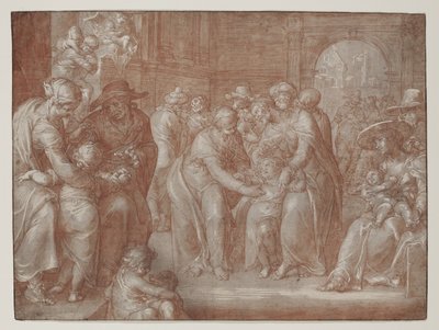 Lasset die Kinder zu mir kommen, ca. 1621 von Joachim Wtewael or Utewael